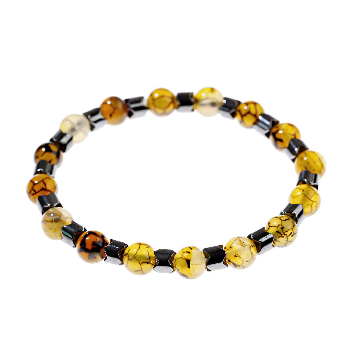 Olivenorma Geometric Hematite Beads Bracelet