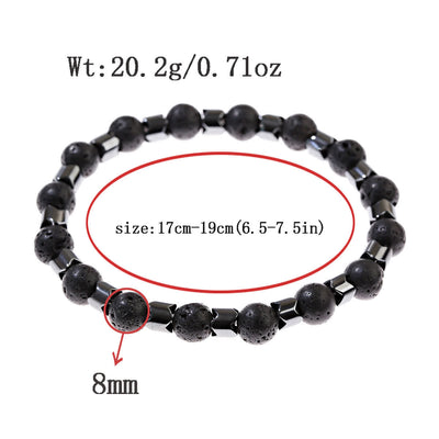 Olivenorma Geometric Hematite Beads Bracelet