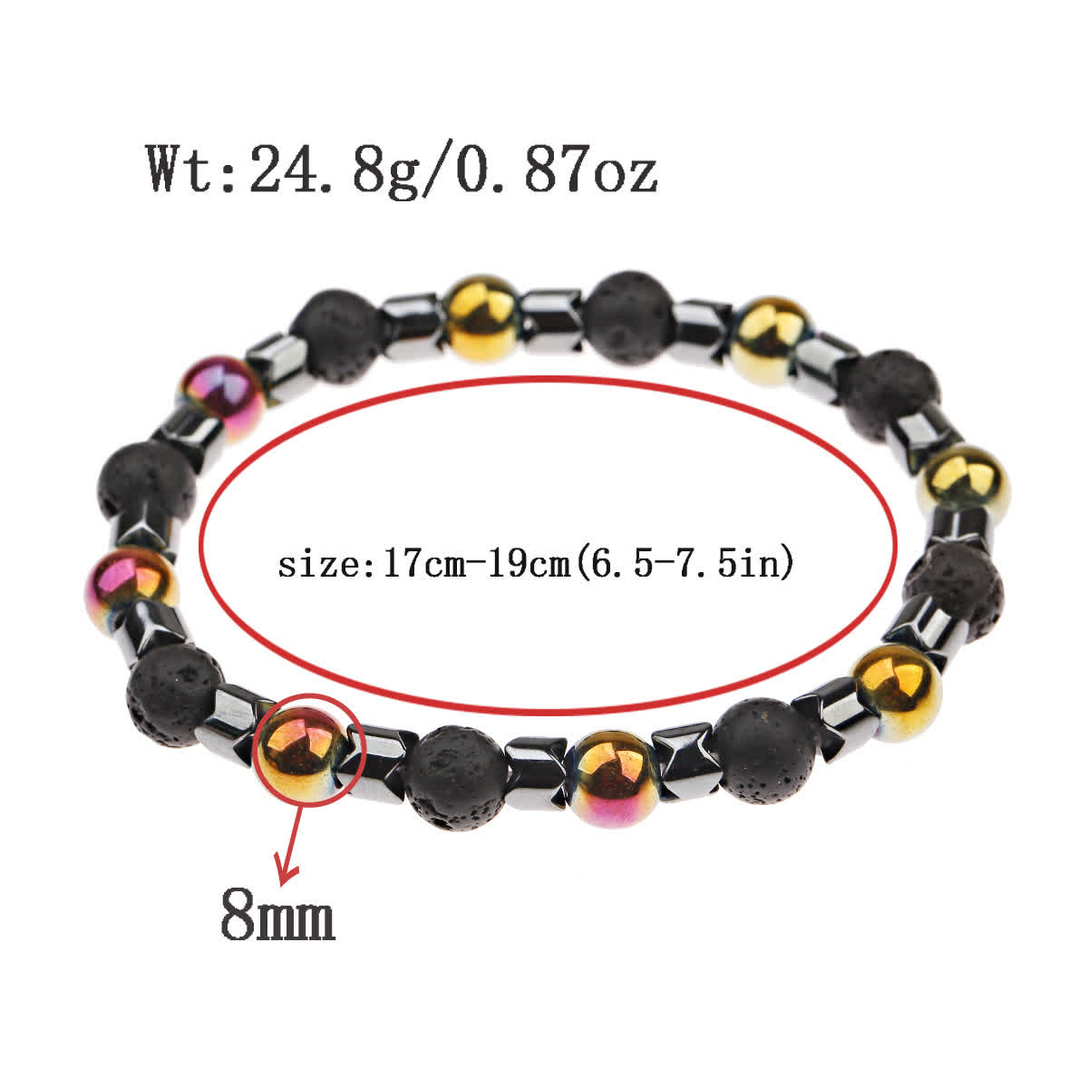 Olivenorma Geometric Hematite Beads Bracelet