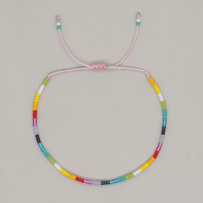 Olivenorma Colorful Rice Beads Adjustable Bracelet