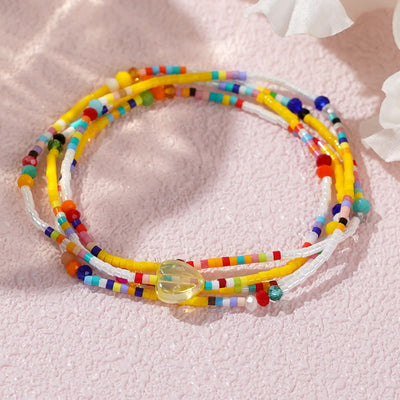 Olivenorma Colored Rice Beads Beads Multi-layer Bracelet