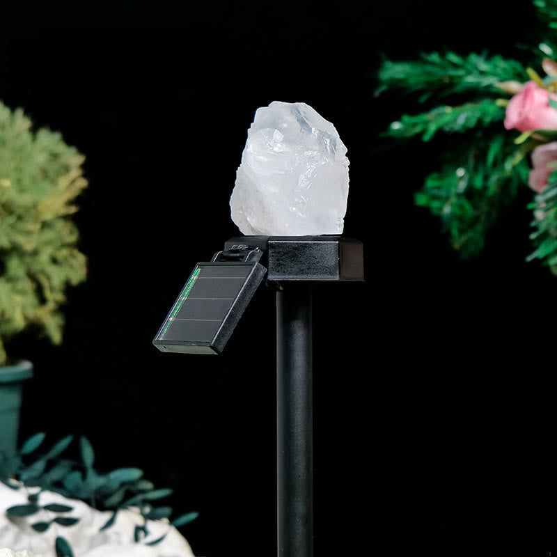 Olivenorma Outdoor Raw Stone Solar Light Waterproof Crystal Lamp