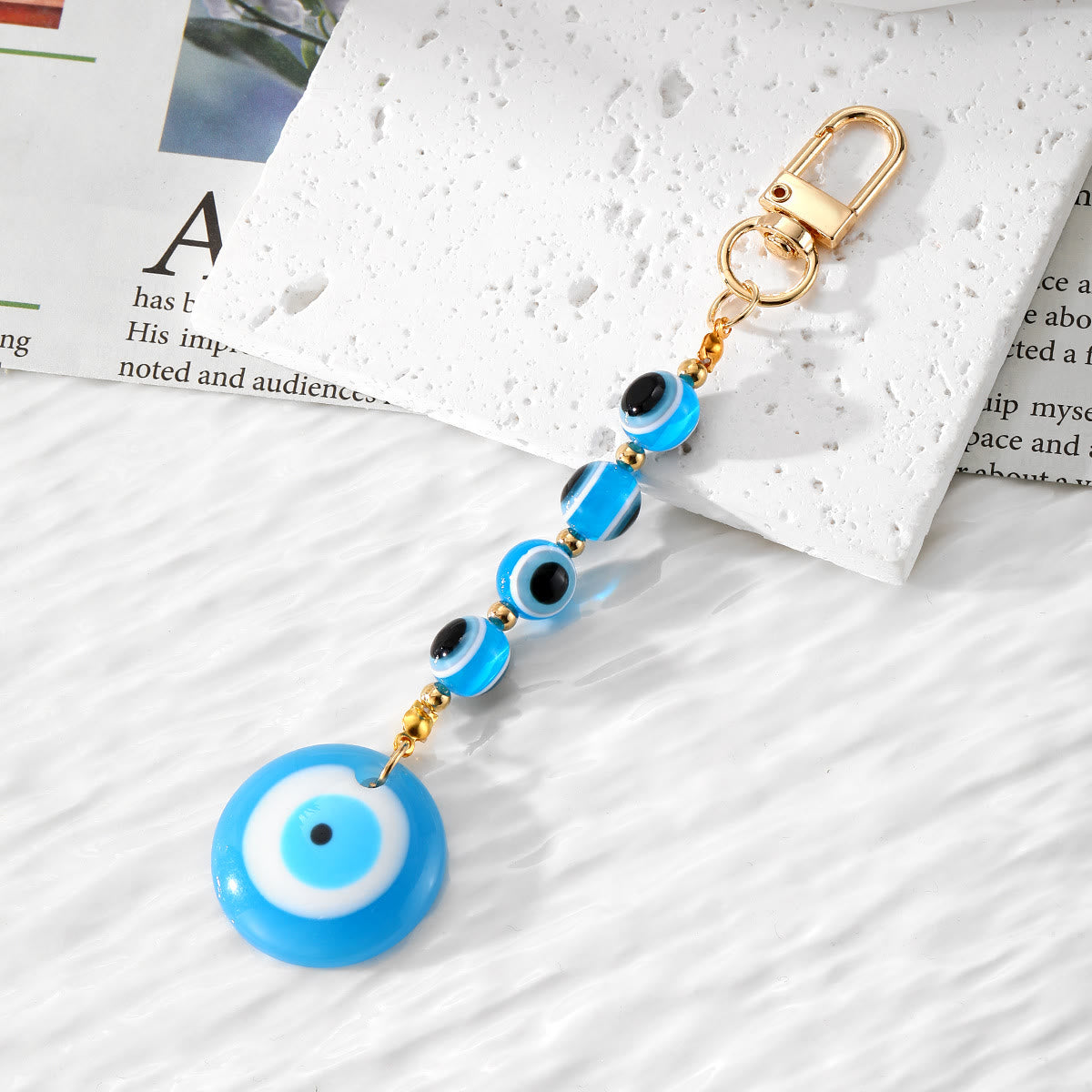 Olivenorma Handmade Evil Eye Resin Ornament Keychain