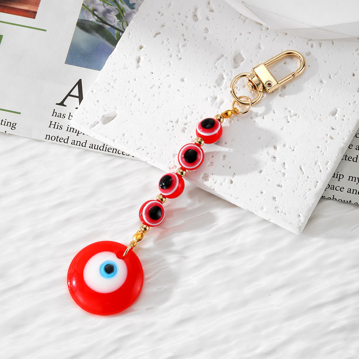 Olivenorma Handmade Evil Eye Resin Ornament Keychain