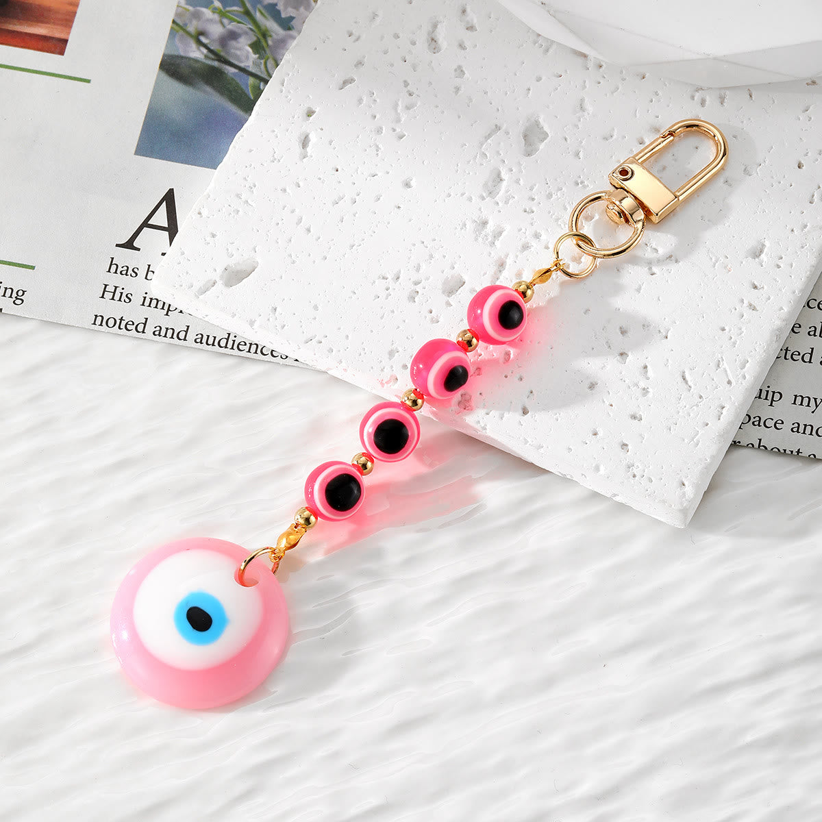 Olivenorma Handmade Evil Eye Resin Ornament Keychain