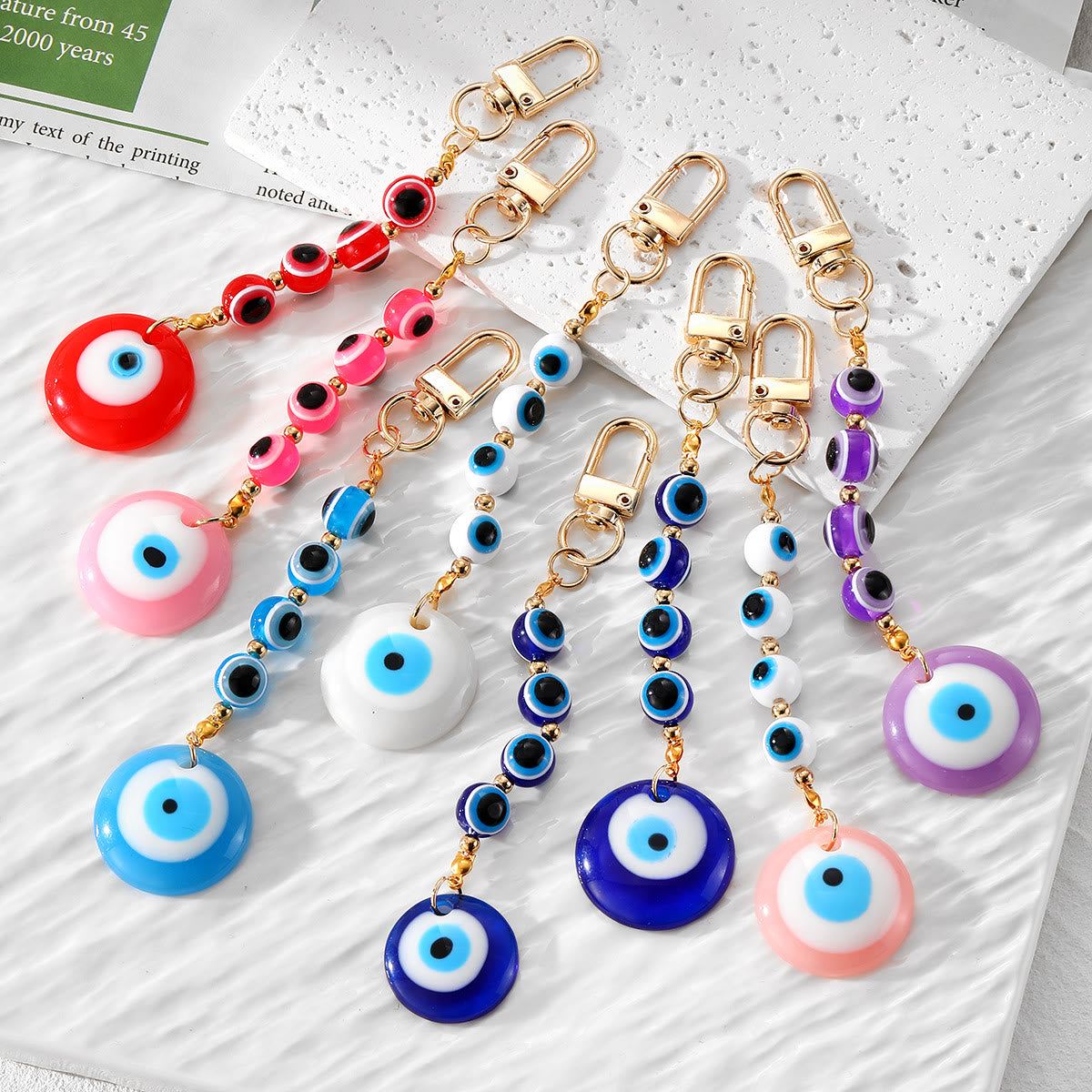 Olivenorma Handmade Evil Eye Resin Ornament Keychain