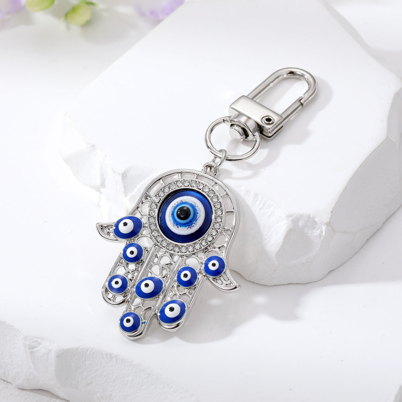 Olivenorma Evil Eye Hamsa Hand Protection Keychain