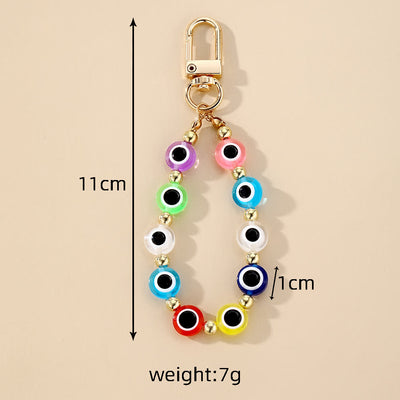 Olivenorma Evil Eye Symbol Hanging Ornament Beaded Keychain