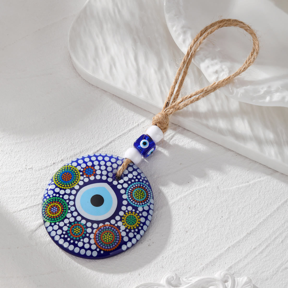 Olivenorma Evil Eye Symbol Painting Car Accessory Keychain