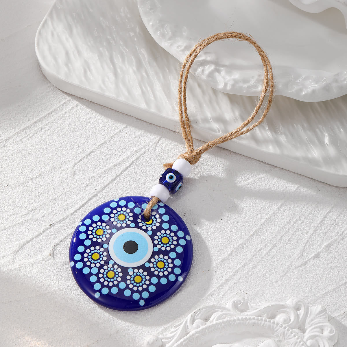 Olivenorma Evil Eye Symbol Painting Car Accessory Keychain