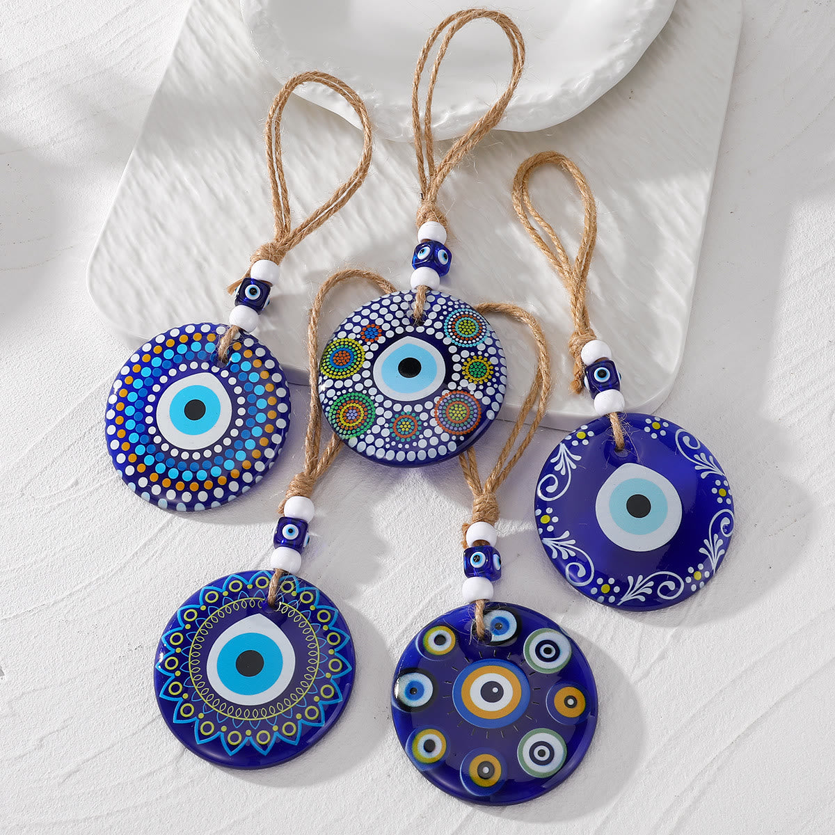 Olivenorma Evil Eye Symbol Painting Car Accessory Keychain