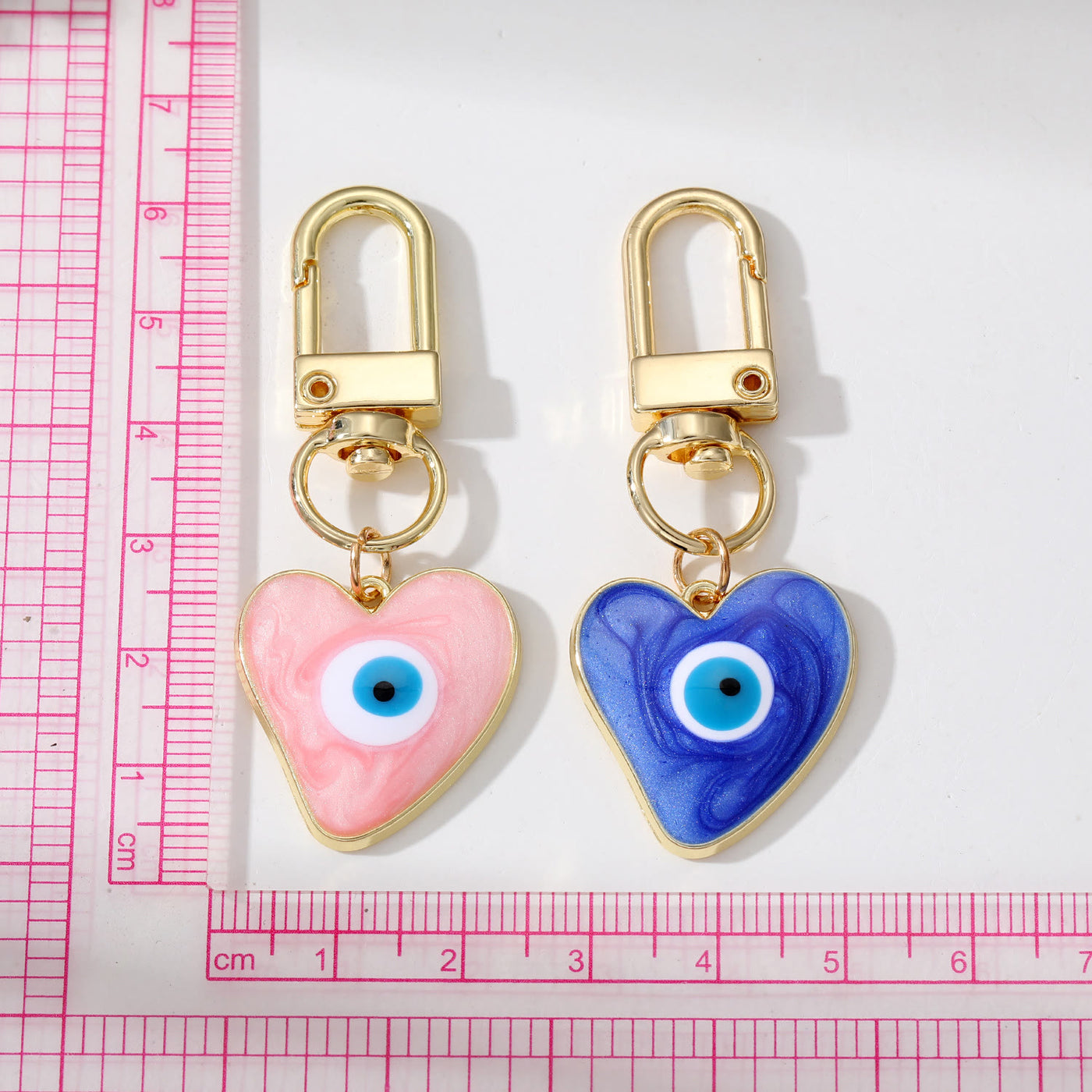 Olivenorma Heart-Shaped Evil Eye Decoration Keychain