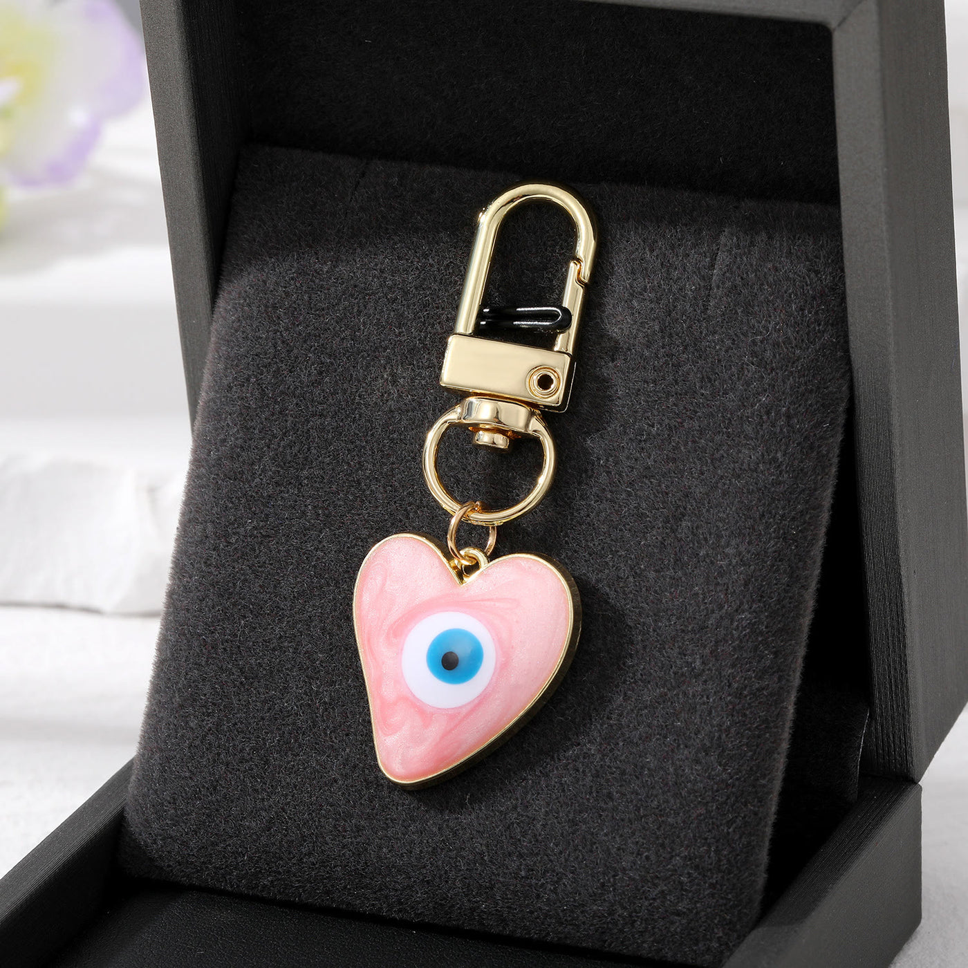 Olivenorma Heart-Shaped Evil Eye Decoration Keychain