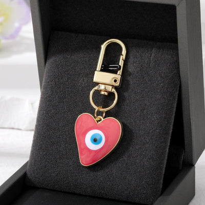 Olivenorma Heart-Shaped Evil Eye Decoration Keychain