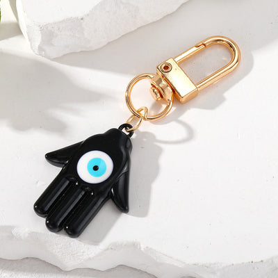 Olivenorma Hamsa Hand Shaped Evil Eye Protection Keychain