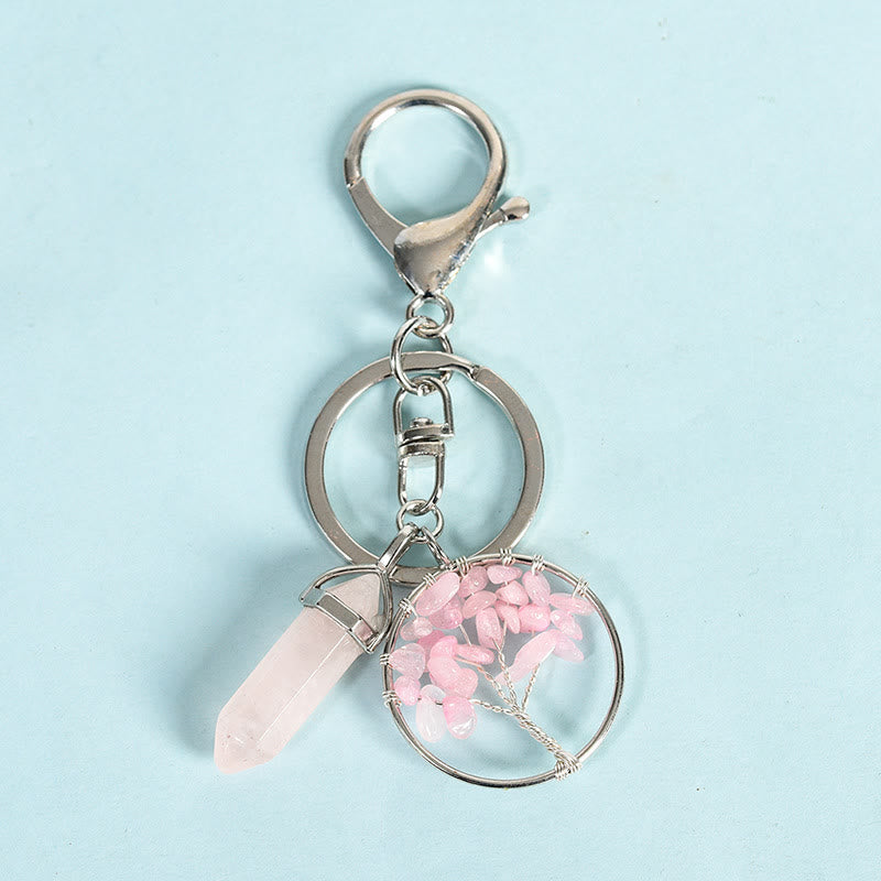 Olivenorma Tree of Life with Prism Gem Healing Keychain