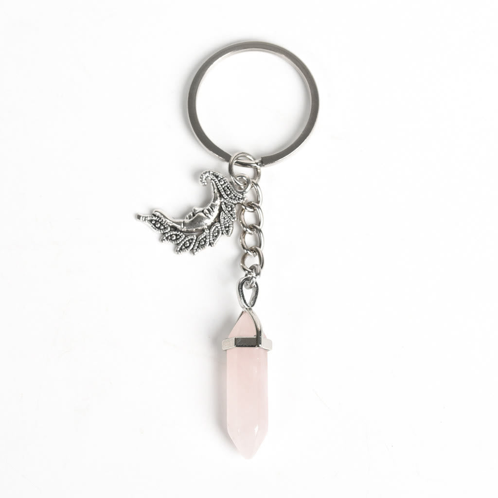 Olivenorma Moon And Sun Genuine Prism Gem Healing Keychain