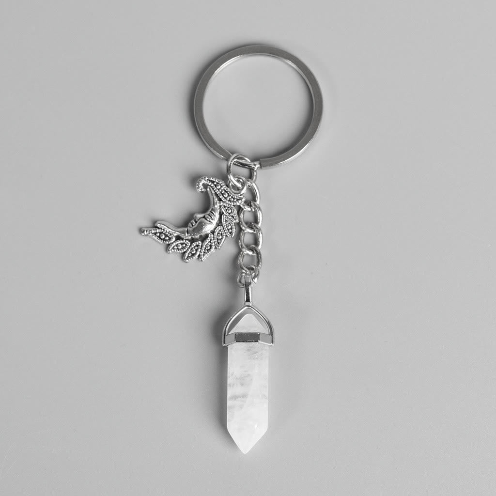 Olivenorma Moon And Sun Genuine Prism Gem Healing Keychain