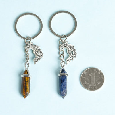 Olivenorma Moon And Sun Genuine Prism Gem Healing Keychain