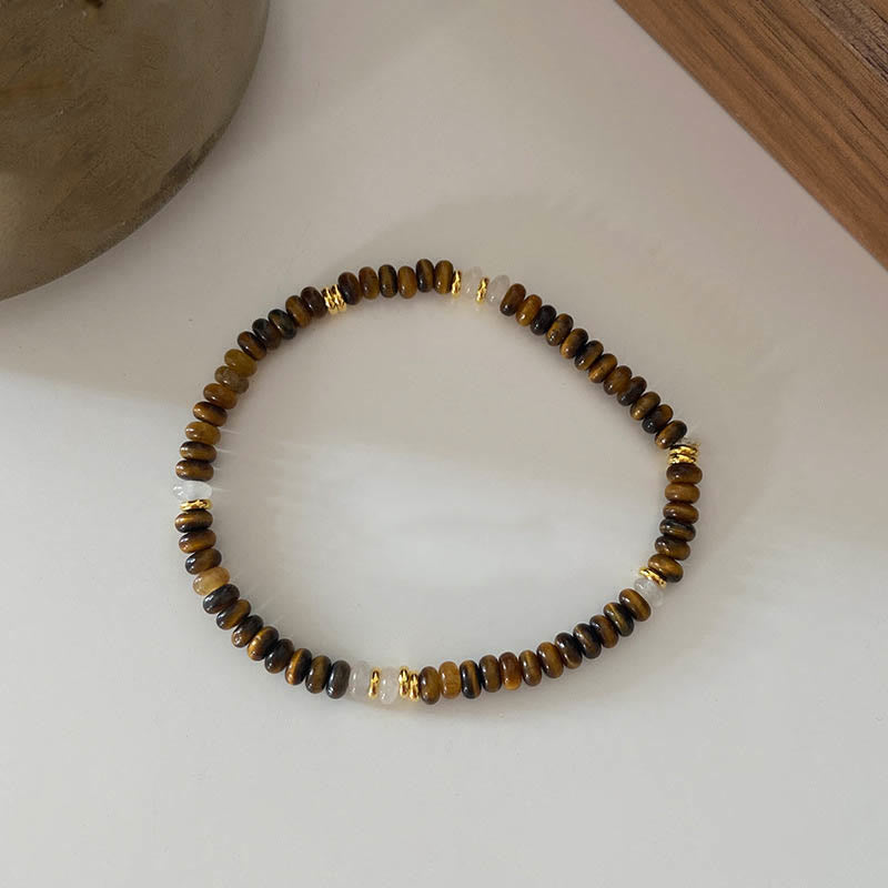 Olivenorma Tiger Eye Stone Beaded Bracelet Necklace Jewelry Set