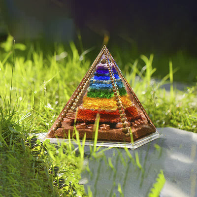 Olivenorma Chakra Energy Copper Coil Orgone Pyramid