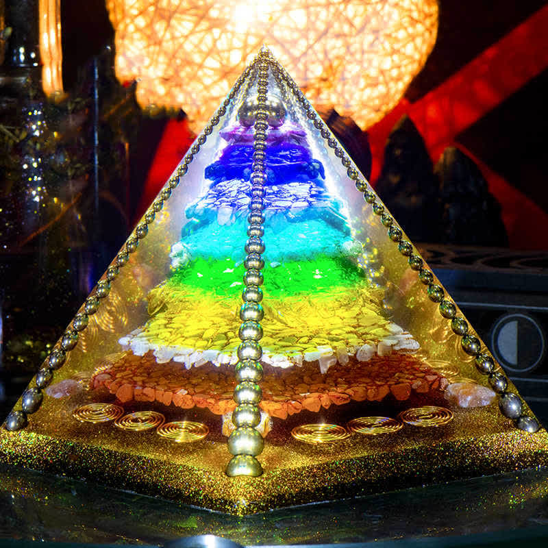 Olivenorma Chakra Energy Copper Coil Orgone Pyramid