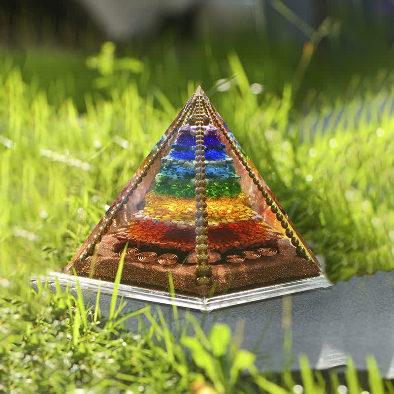 Olivenorma Chakra Energy Copper Coil Orgone Pyramid