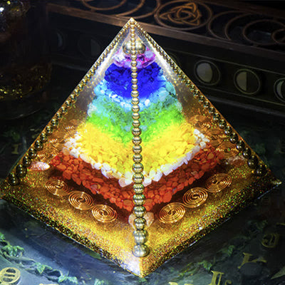 Olivenorma Chakra Energy Copper Coil Orgone Pyramid