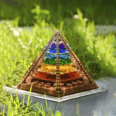 Olivenorma Chakra Energy Copper Coil Orgone Pyramid