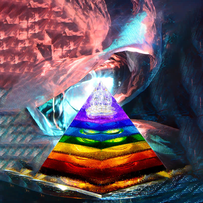 Olivenorma 7 Chakra Energy Tower Orgone Pyramid