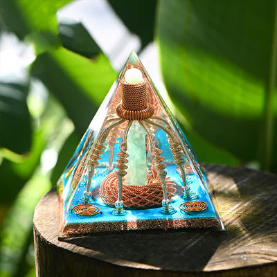 Olivenorma Copper Wire Green Aventurine Energy Orgone Pyramid