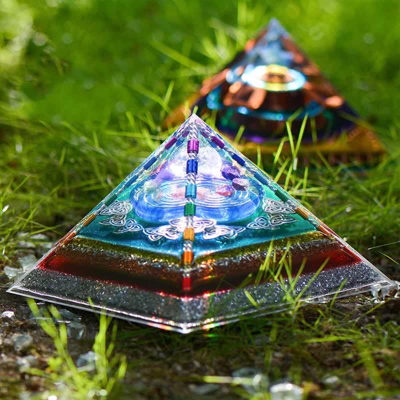 Olivenorma Crystal Copper Coil Energy Tower Orgone Pyramid