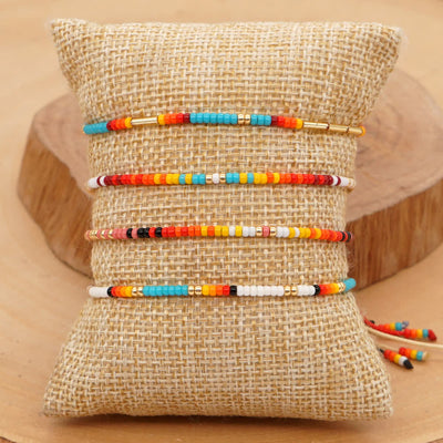 Olivenorma Colorful Roller Beads Beads Drawstring Bracelet