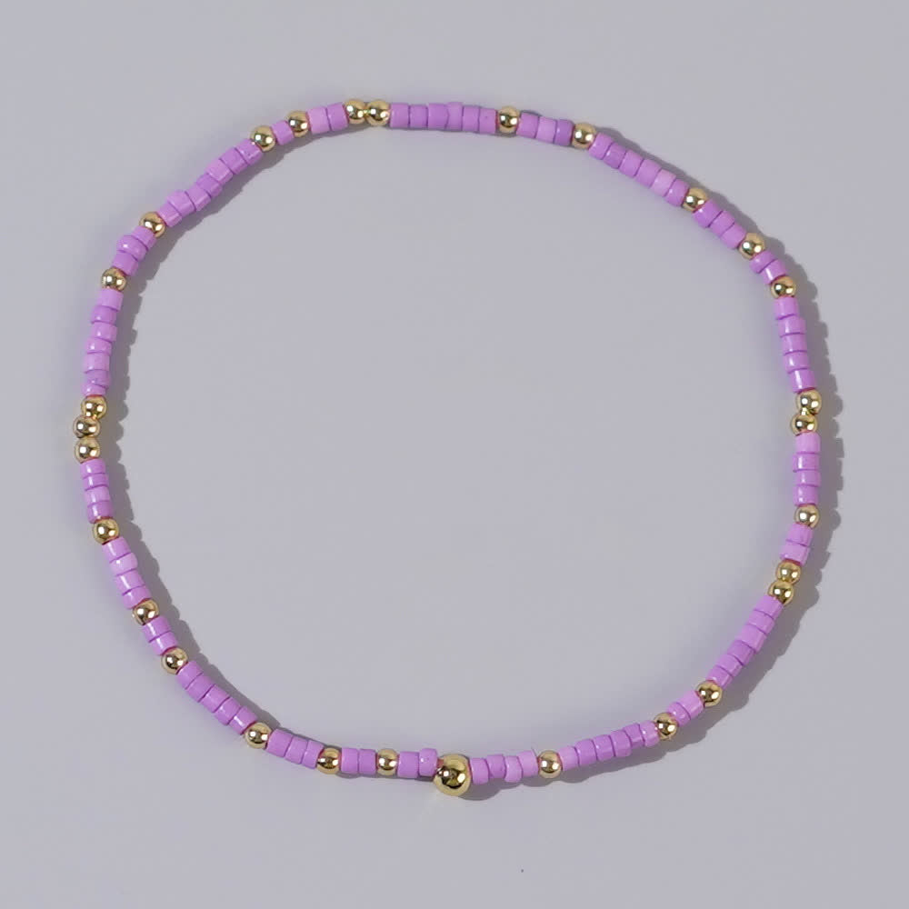 Olivenorma Colorful Rice Beads Beaded Bracelet