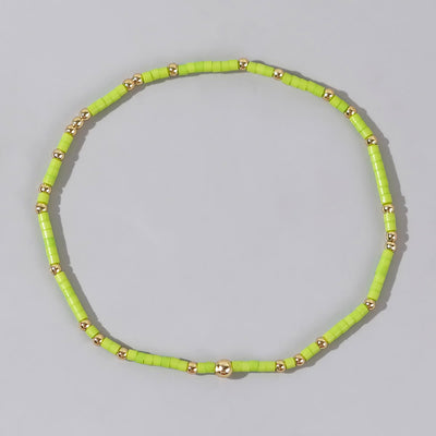 Olivenorma Colorful Rice Beads Beaded Bracelet