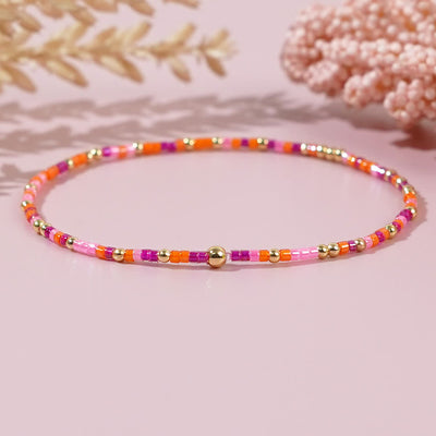 Olivenorma Colorful Rice Beads Beaded Bracelet