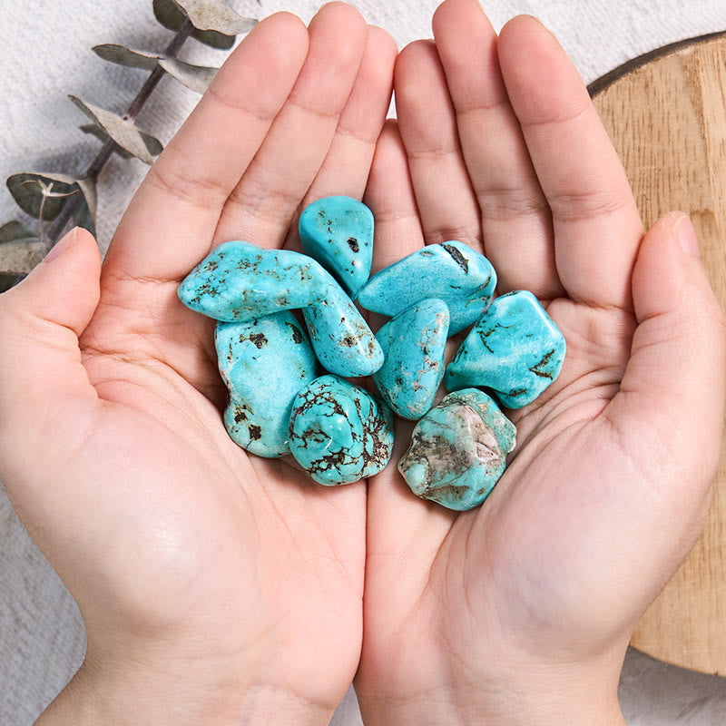 Olivenorma Real Turquoise Reiki Healing Crystal Tumbled Stone