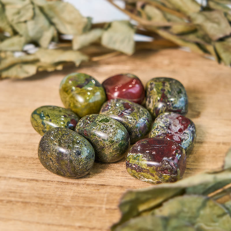 Olivenorma Natural Dragon Blood Stone Tumbled Polished Stone