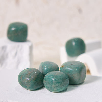 Olivenorma Natural Amazonite Polished Tumbled Stone Set