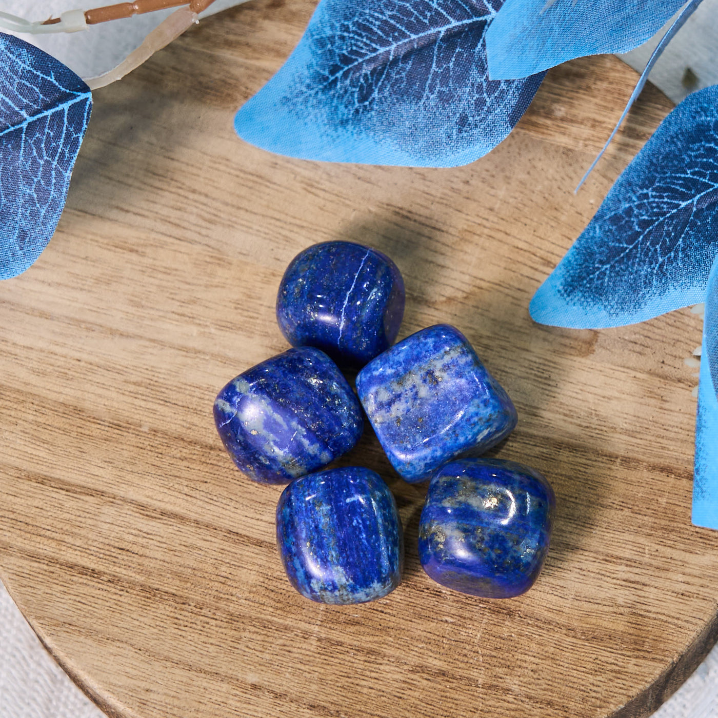 Olivenorma Polished Lapis Lazuli Natural Tumbled Stone Set