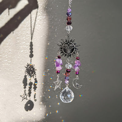 Olivenorma Moon Goddess Crystal Sun Catcher Wind Chimes