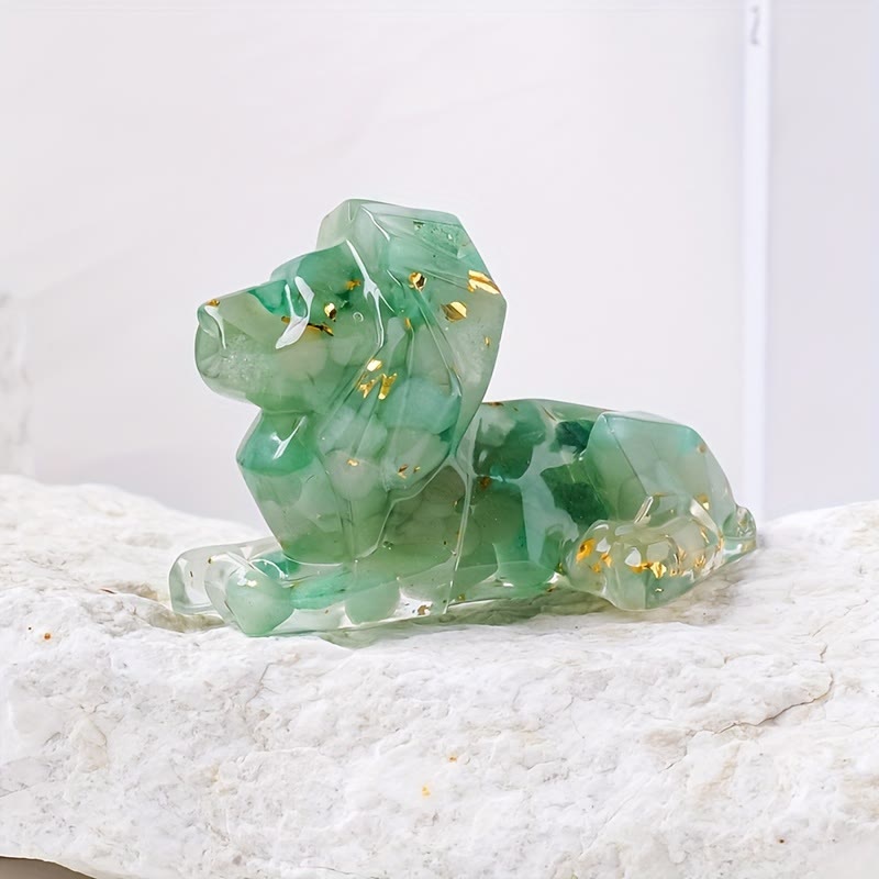 Olivenorma Natural Stone Lion Gemstone Decoration