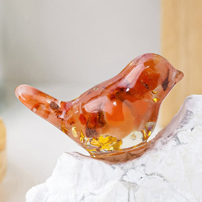 Olivenorma Natural Crystal Bird Sculpture Gemstone Decoration