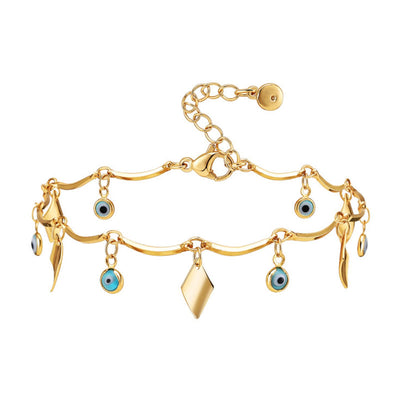 Olivenorma 18K Gold Plated Evil Eye Protection Anklet