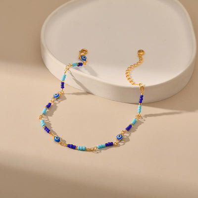 Olivenorma Bohemian Evil Eye Protection Beaded Anklet