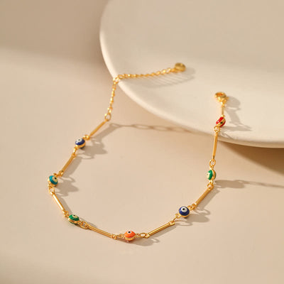 Olivenorma 18K Gold-Plated Evil Eye Ward Off Evil Anklet