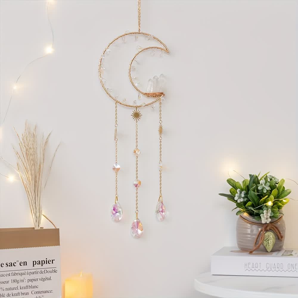 Olivenorma Clear Crystal Crystal Bud Moon Wind Chime