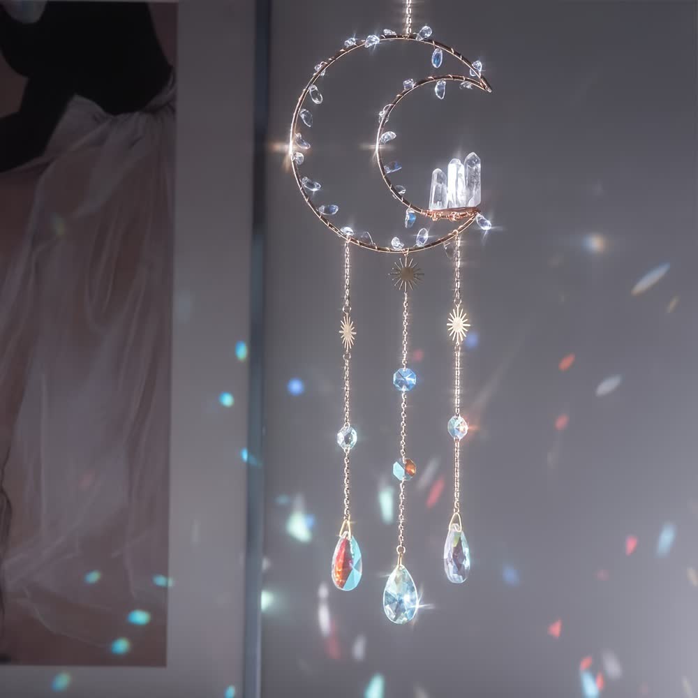 Olivenorma Clear Crystal Crystal Bud Moon Wind Chime