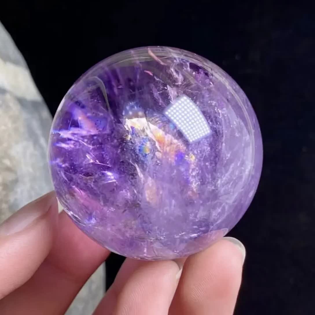 Olivenorma Natural Amethyst Crystal Sphere