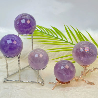 Olivenorma Natural Amethyst Crystal Sphere